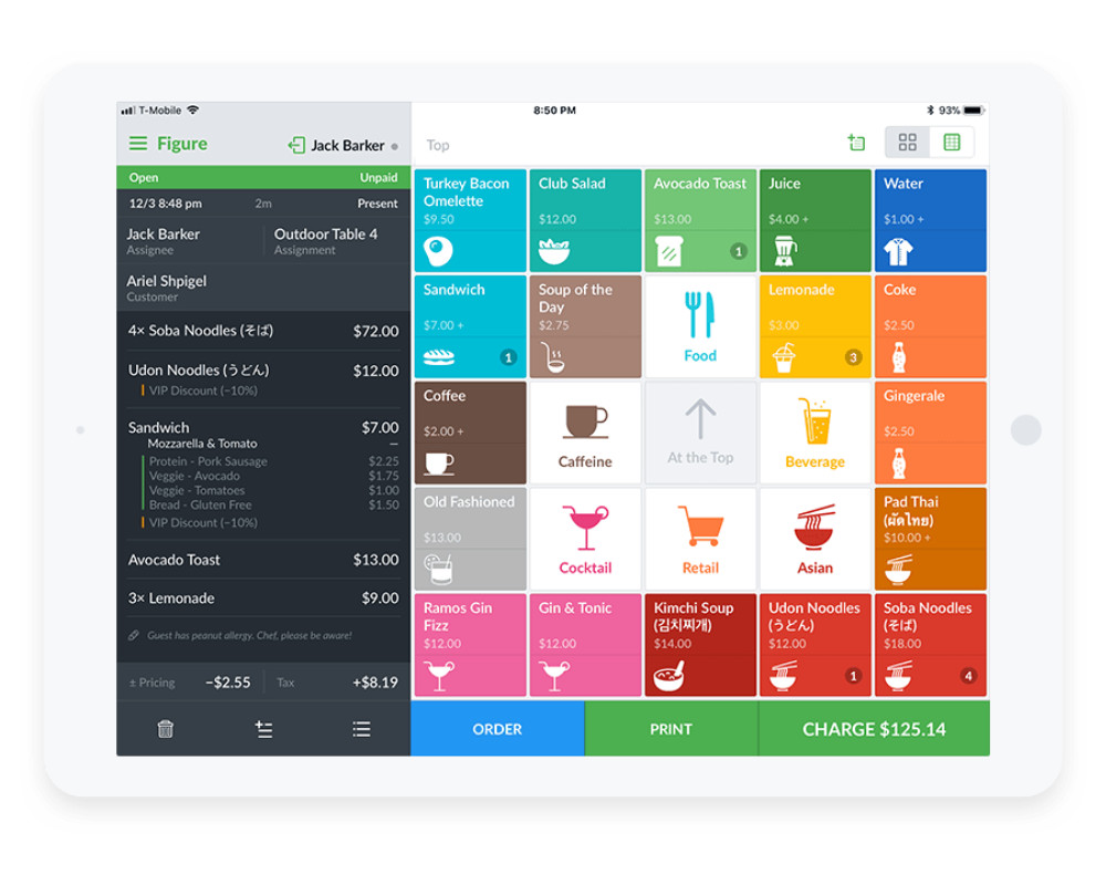 Figure Point-Of-Sale ipad example layout picture mobile payment processing solution