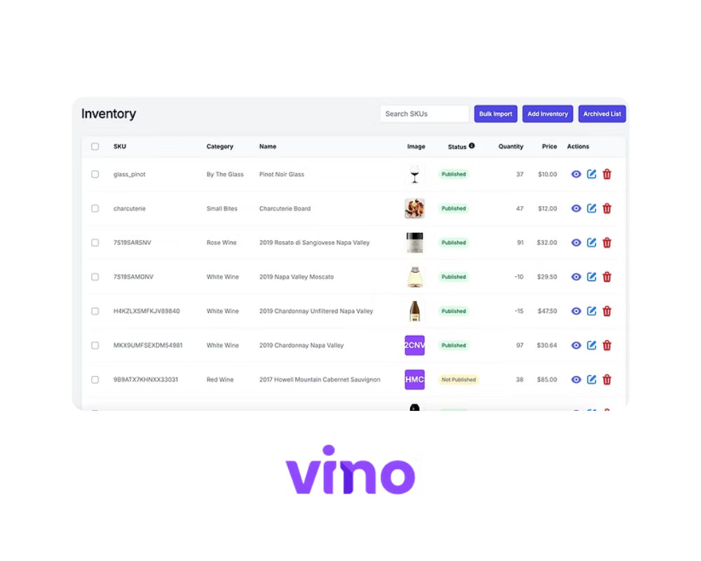 Vino Winery Point-of-Sale System